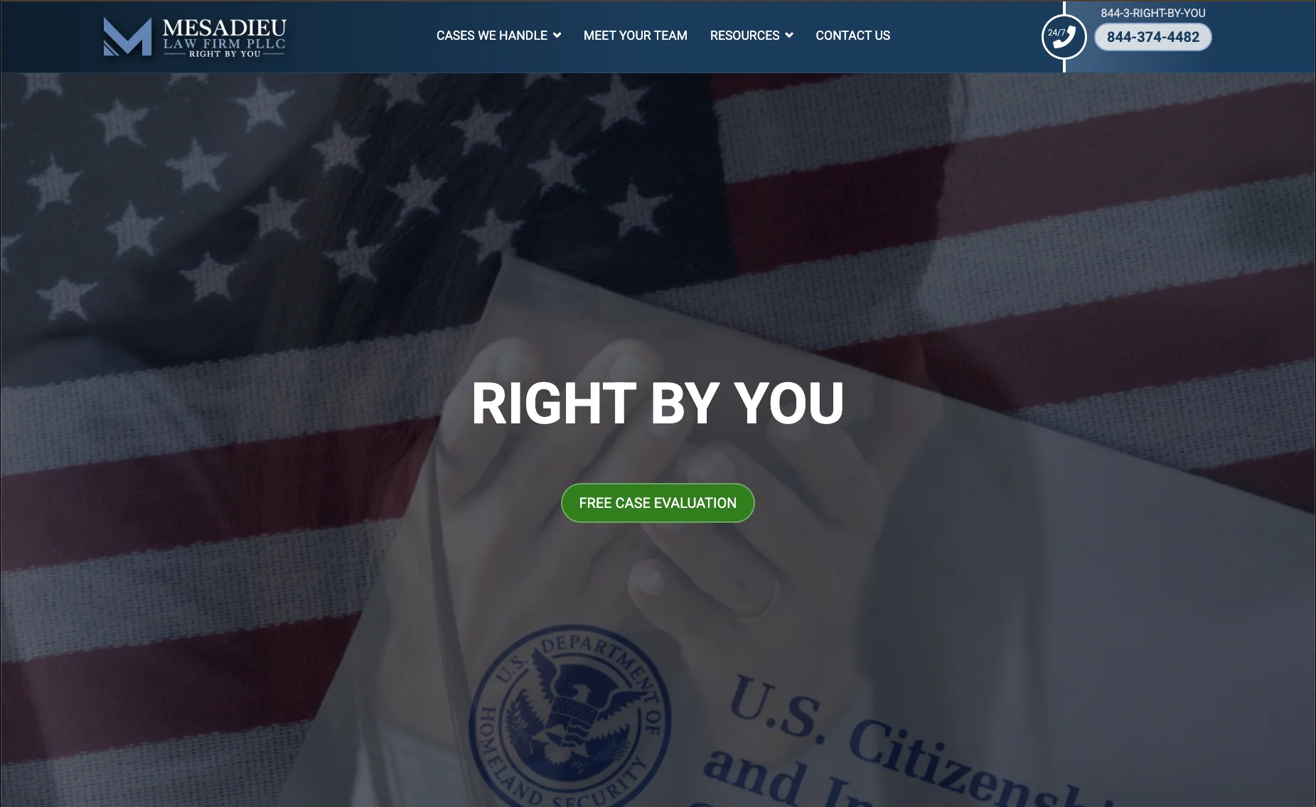 Mesadieu Law's Website